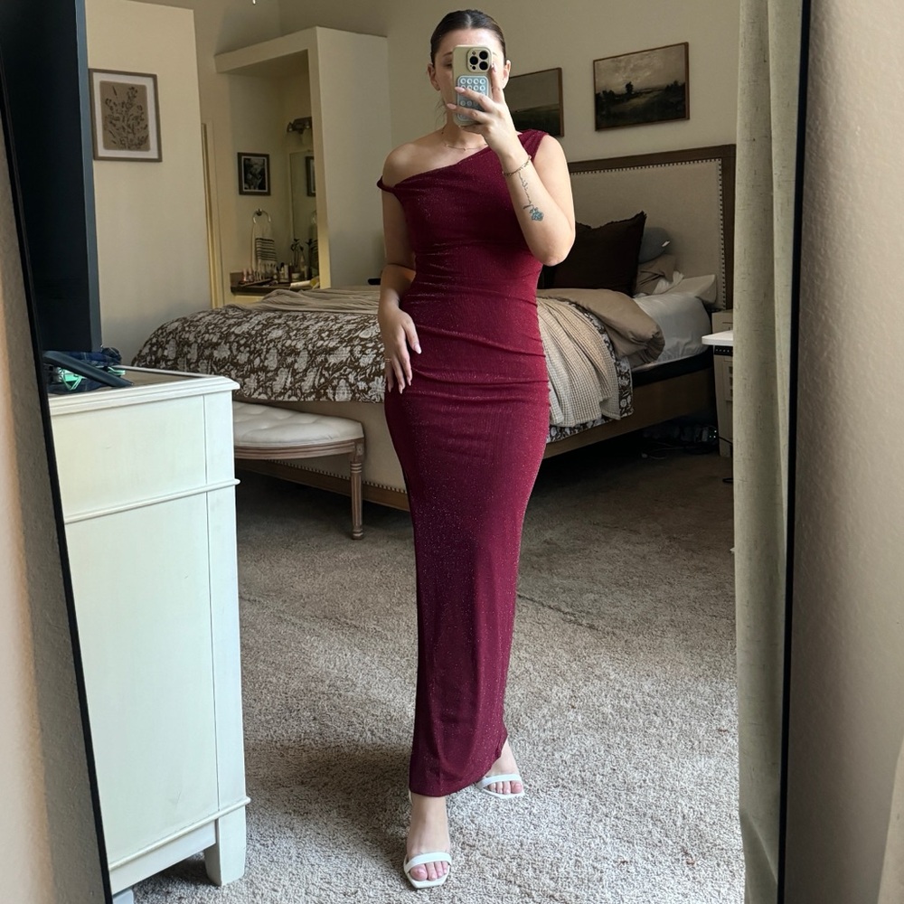 Karmina Midi Dress in Wine by Runaway The Label